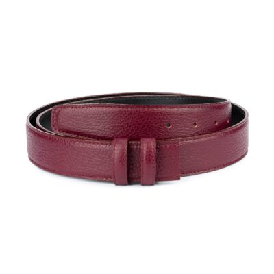 Burgundy Leather Strap for Belt Replacement 1