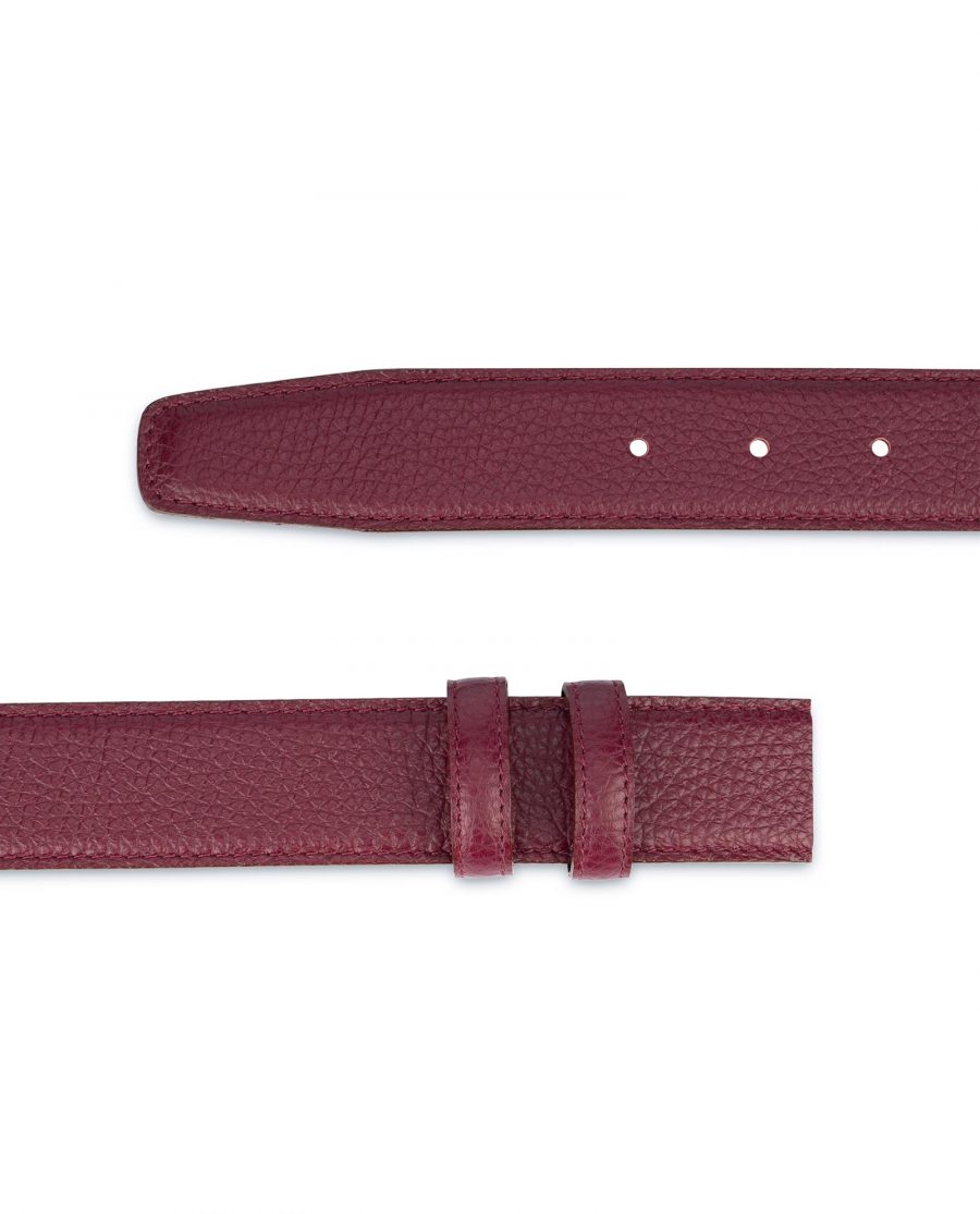 Burgundy Leather Strap for Belt Replacement 2