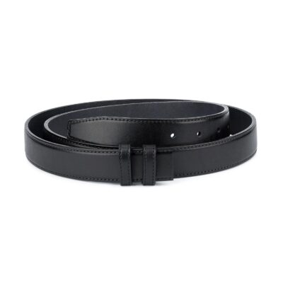 Full Grain Leather Belt Strap Black Adjustable 1