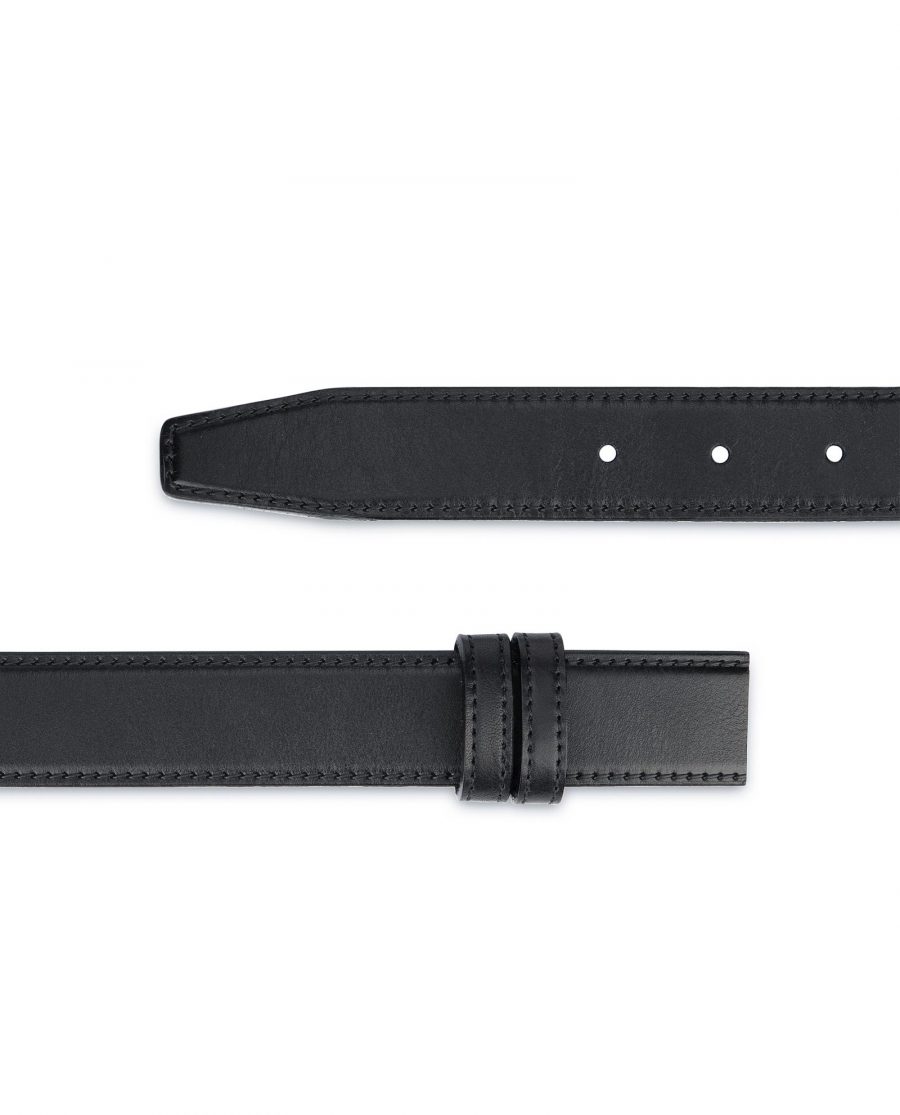 Full Grain Leather Belt Strap Black Adjustable 2