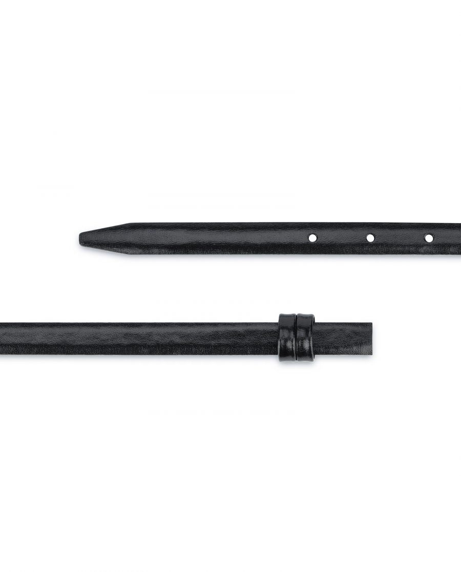 Leather Strap For Belt Black 15 mm Adjustable 2