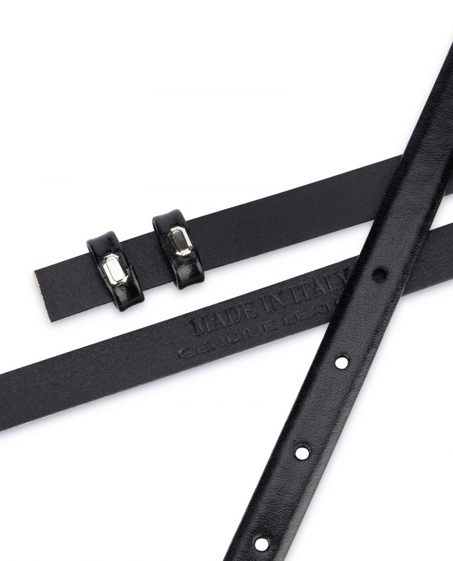 Leather Strap For Belt Black 15 mm Adjustable 4