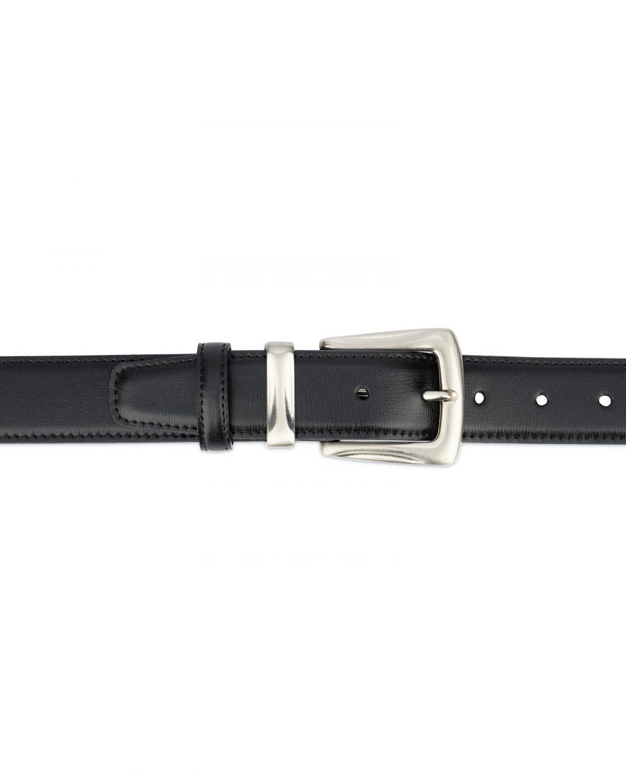 Black Mens Belt With Buckle Western Style 2