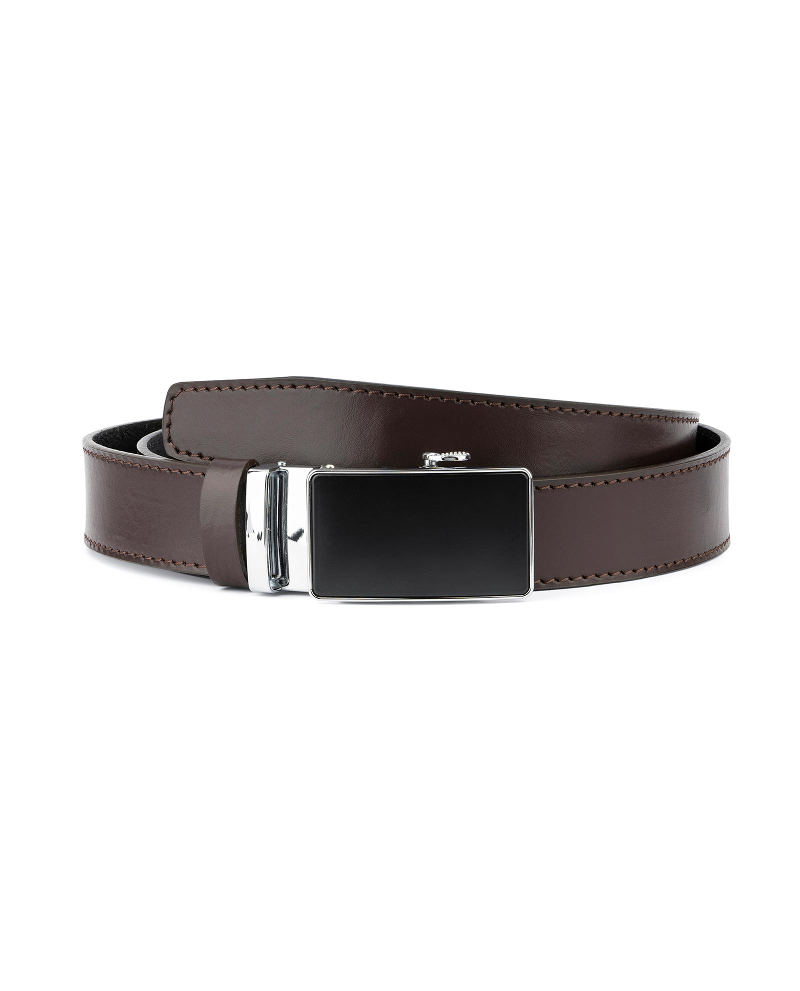 Buy Dark Brown Men's Belt | Automatic Buckle | LeatherBeltsOnline.com
