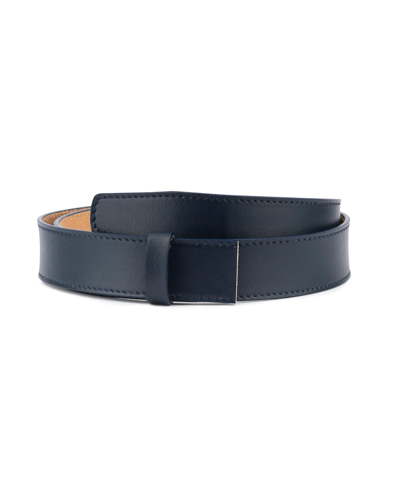 Comfort Click Belt Strap Navy Blue Leather Mens Click It Belts Holeless ...