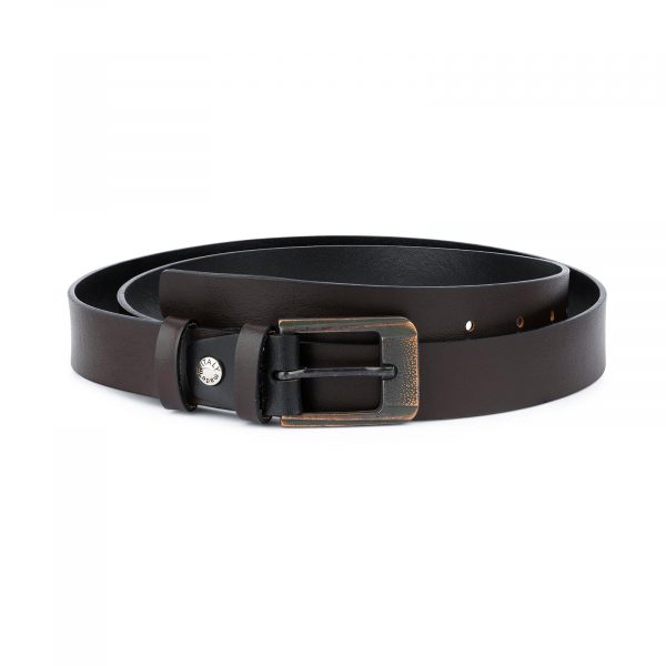 Dark Brown Belt with Copper Buckle 1