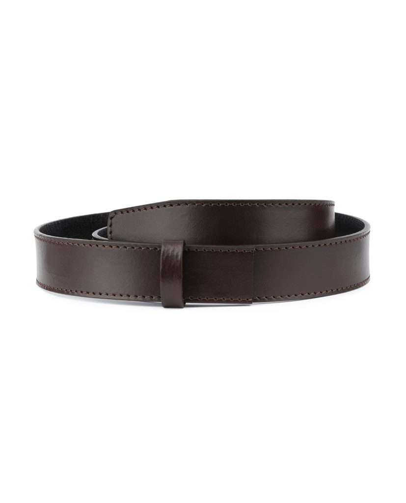 Buy Dark Brown Leather Strap for Ratchet Belt | LeatherBeltsOnline.com