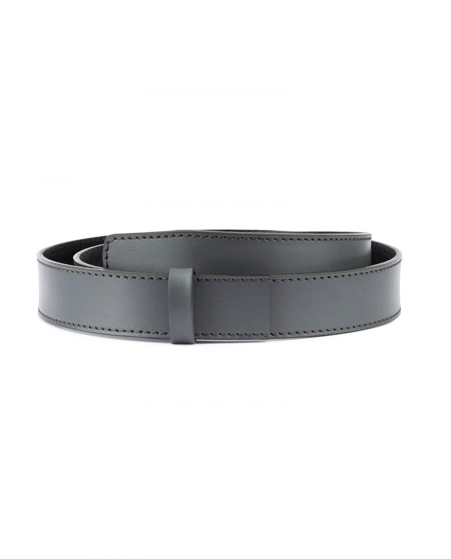 Grey Leather Strap for Ratchet Belt 1