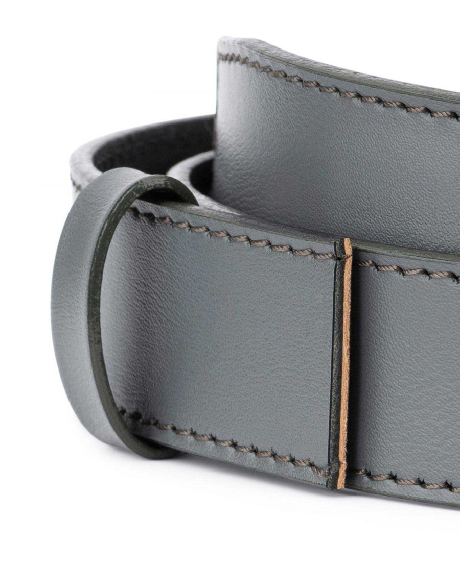 Grey Leather Strap for Ratchet Belt 2