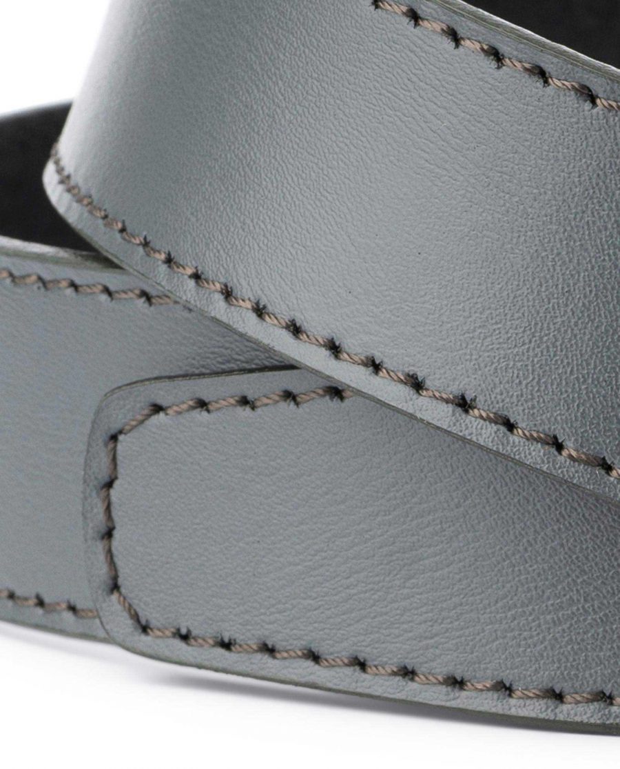 Grey Leather Strap for Ratchet Belt 4
