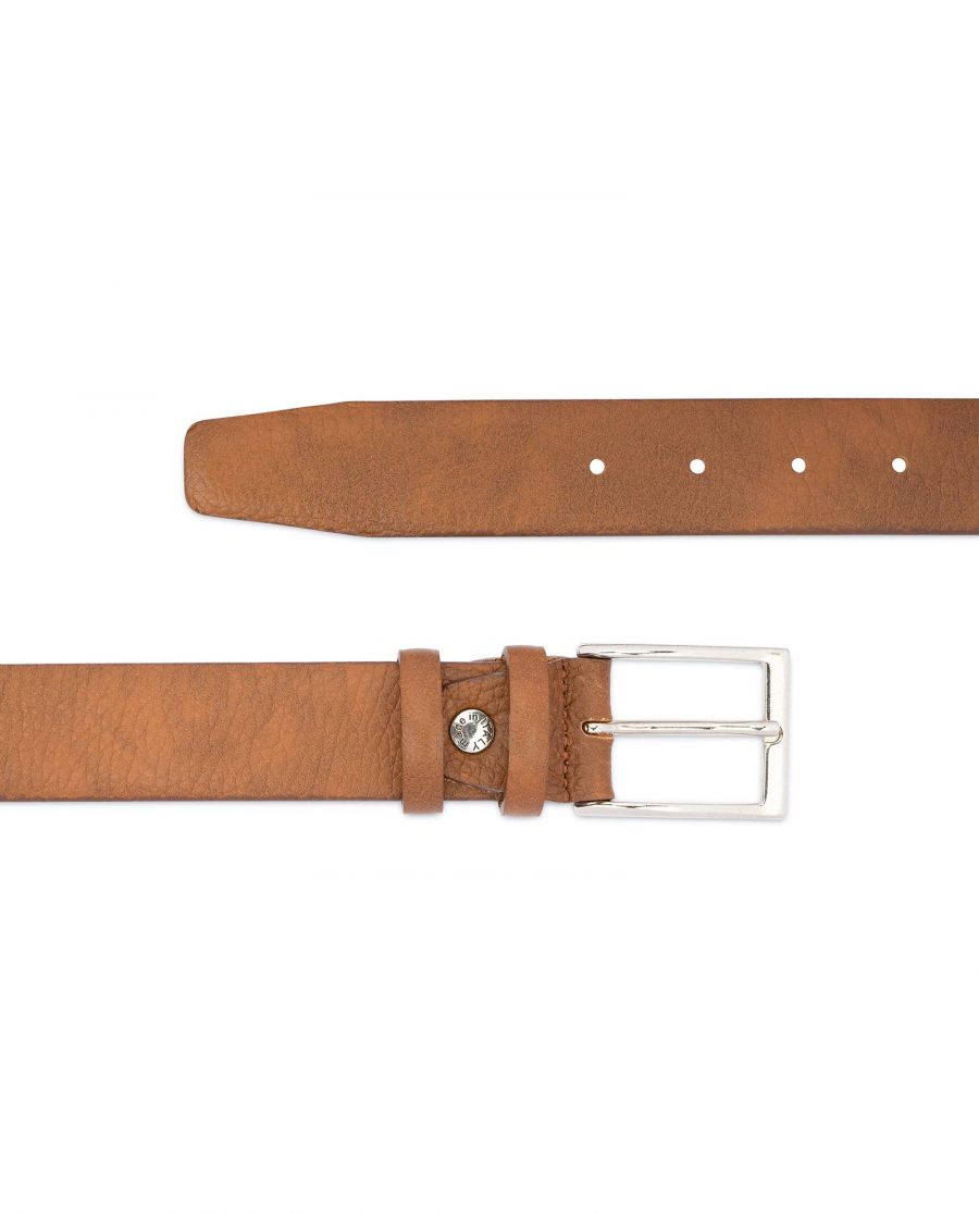 Light Brown Mens Belt Genuine Italian Leather 2