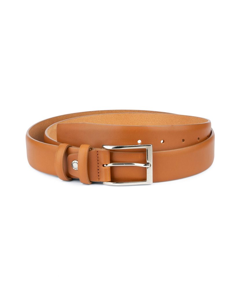 Capo Pelle Men's Light Tan Italian Leather Belt