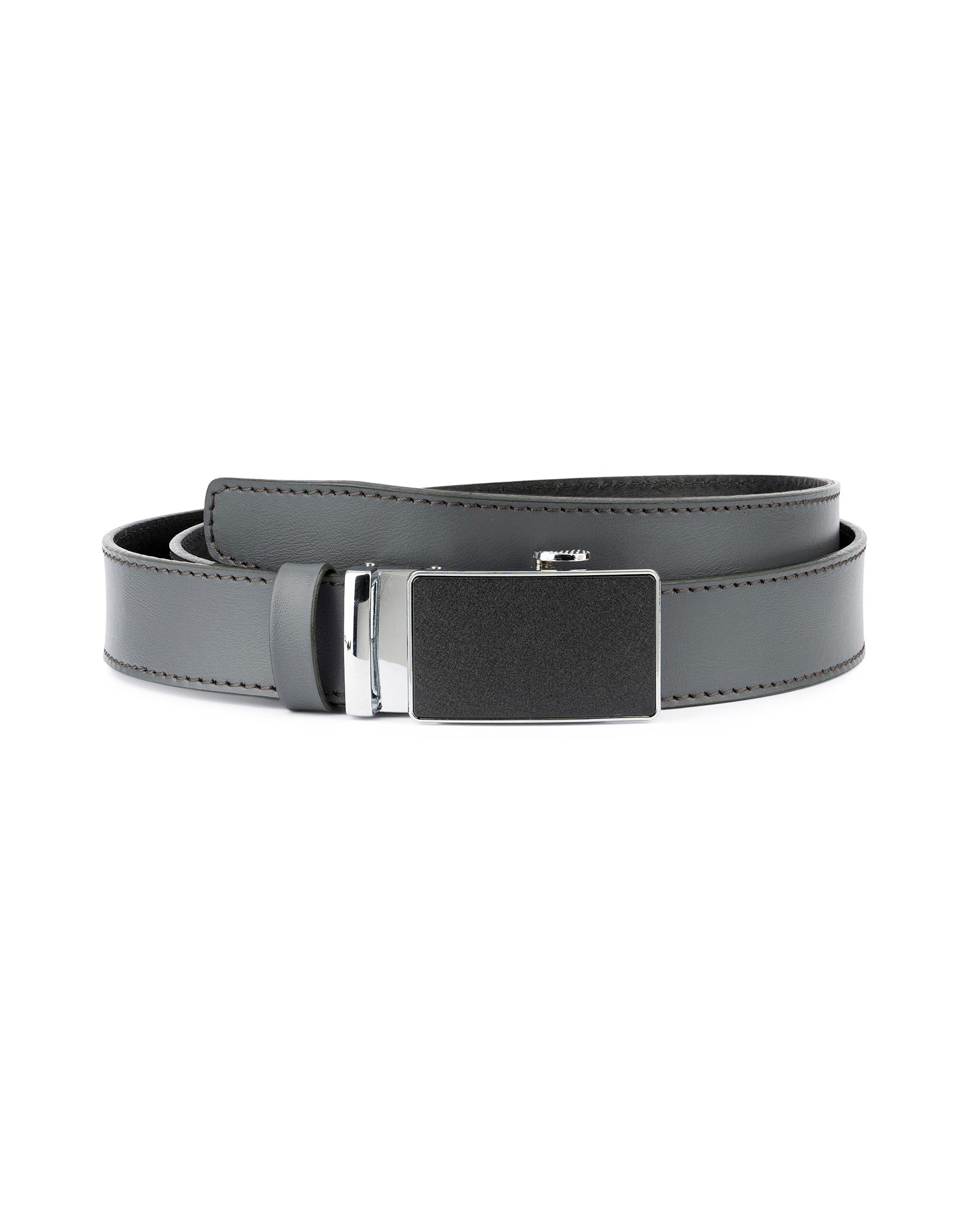 Buy Men's Grey Belt with Slide Buckle | LeatherBeltsOnline.com
