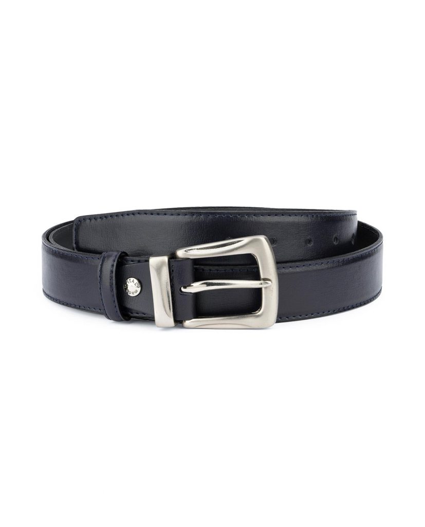 Buy Mens Navy Blue Belt for Jeans | LeatherBeltsOnline.com