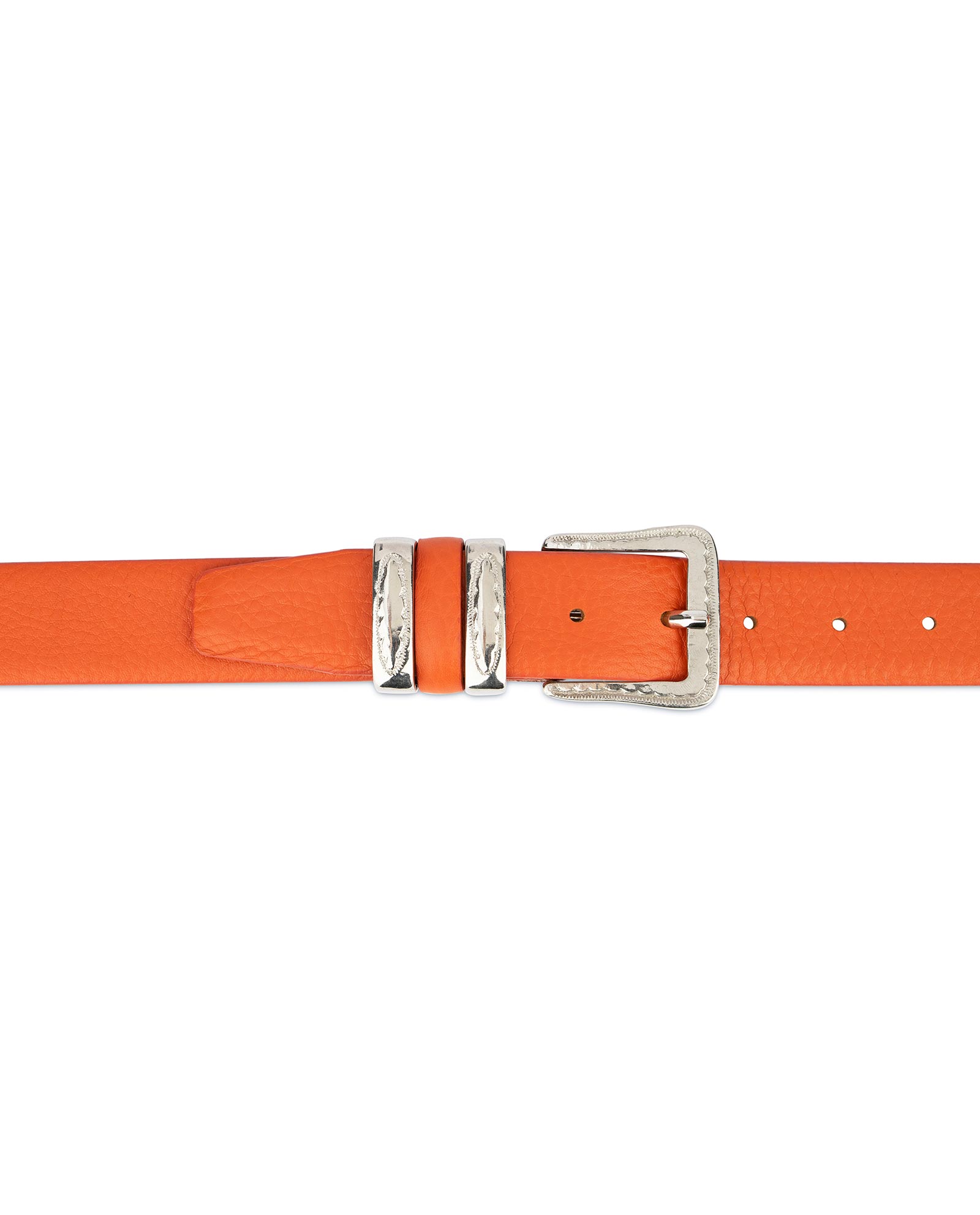 Men's Orange Belt with Western Buckle 38 / 95 cm - Orange | Capo Pelle