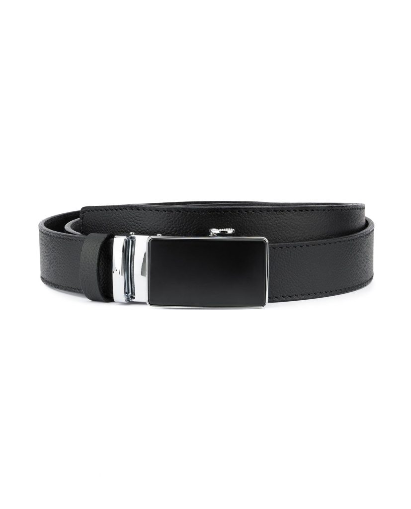 Buy Men's Ratchet Belt | Black Italian Leather | LeatherBeltsOnline.com