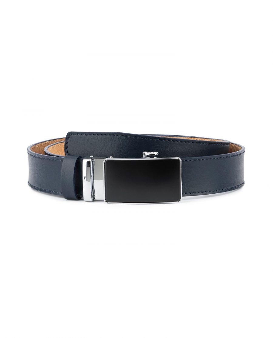 Navy Blue Mens Belt Without Holes 1