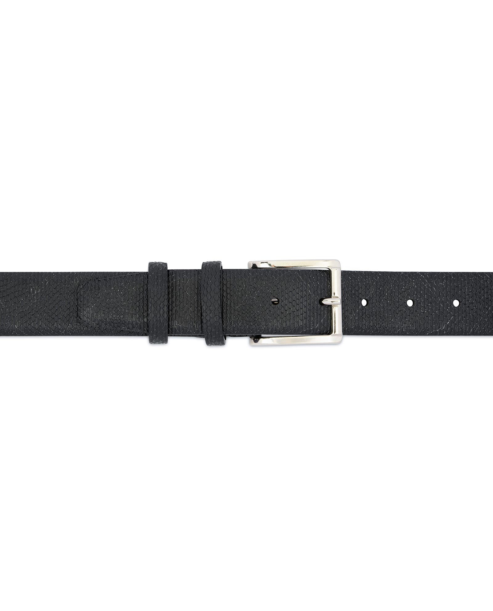 Buy Snake Print Belt for Men | Black 3.5 cm | LeatherBeltsOnline.com