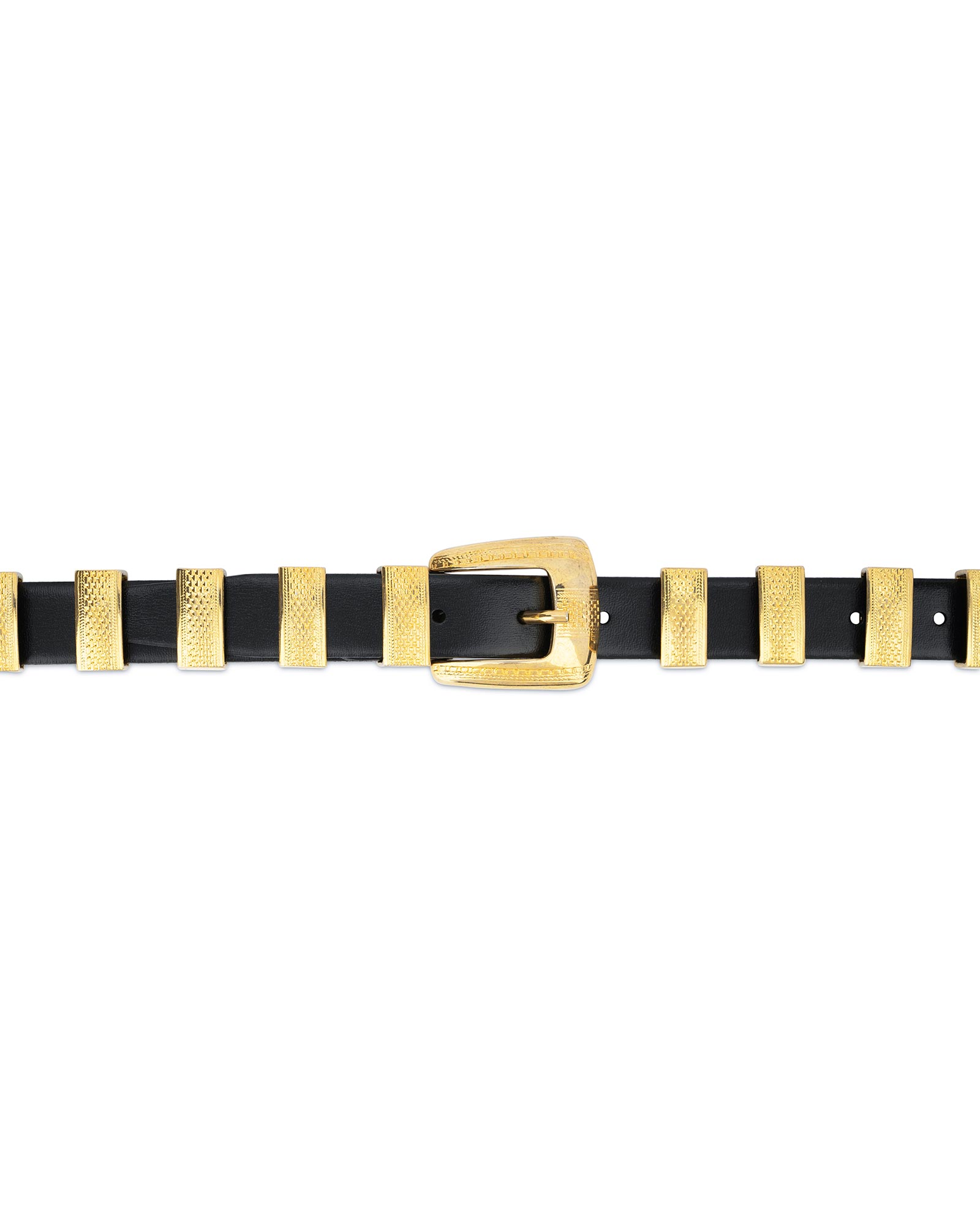 Buy Western Gold Womens Belt | Black Leather | LeatherBeltsOnline.com