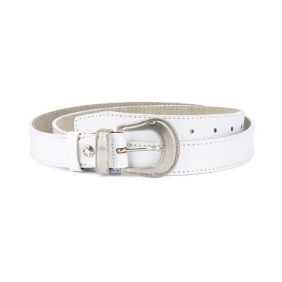 White Western Belt for Women 1