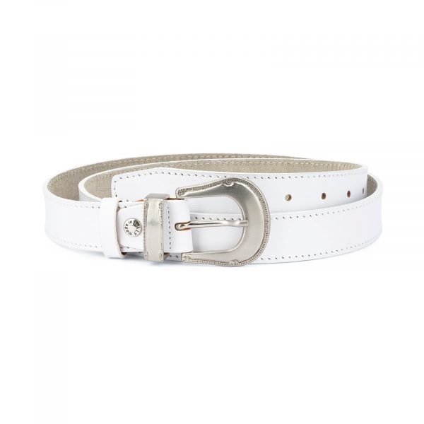 White Western Belt for Women 1