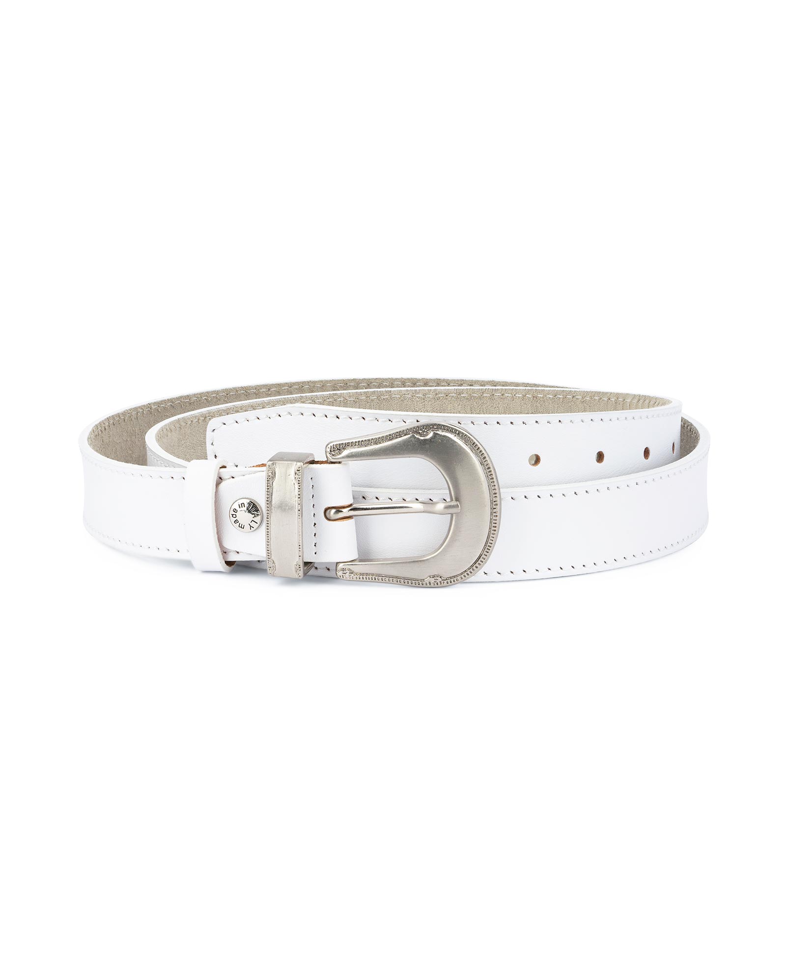 Buy White Western Belt for Women | LeatherBeltsOnline.com