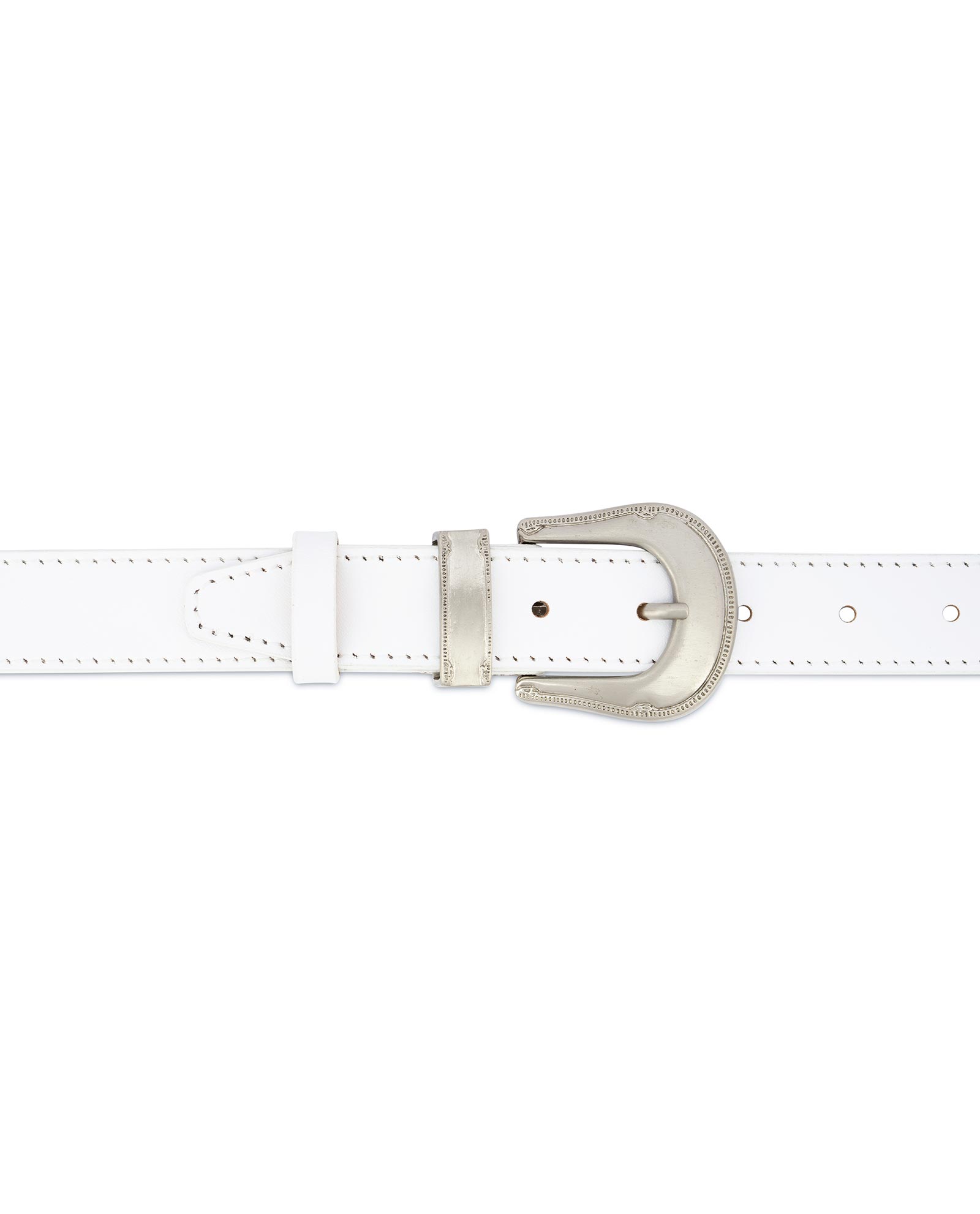 Buy White Western Belt for Women | LeatherBeltsOnline.com