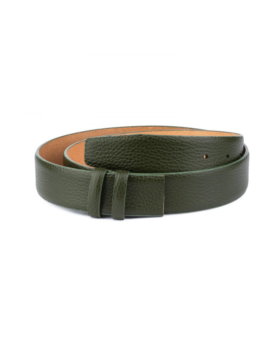 British Racing Green Leather Belt Strap 35 mm 1