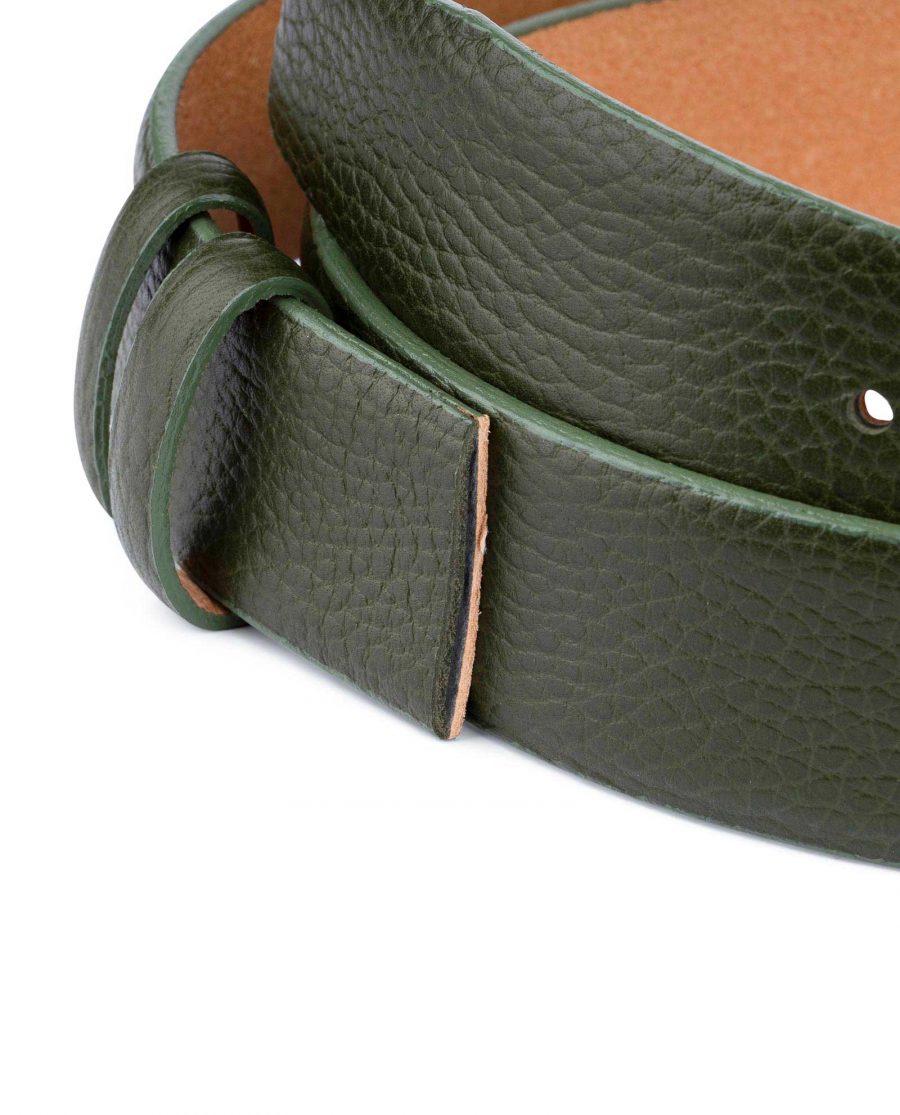 British Racing Green Leather Belt Strap 35 mm 2