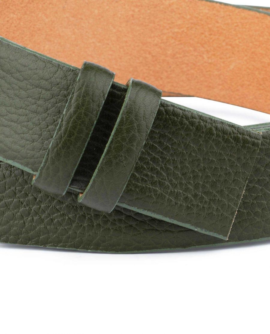 British Racing Green Leather Belt Strap 35 mm 3