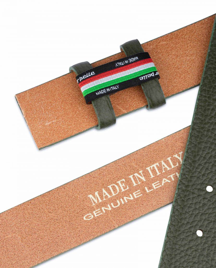 British Racing Green Leather Belt Strap 35 mm 5