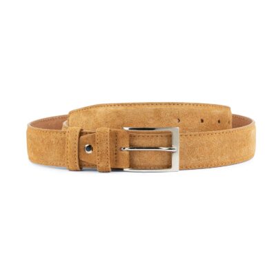 Camel Suede Belt 3 5 cm 1