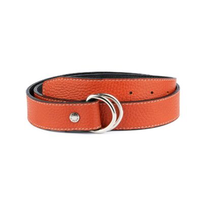 Dark Orange D Ring Belt 1