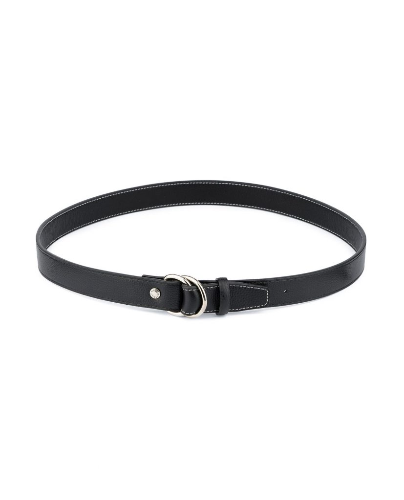 Buy Mens D Ring Belt - Black Leather - LeatherBeltsOnline.com