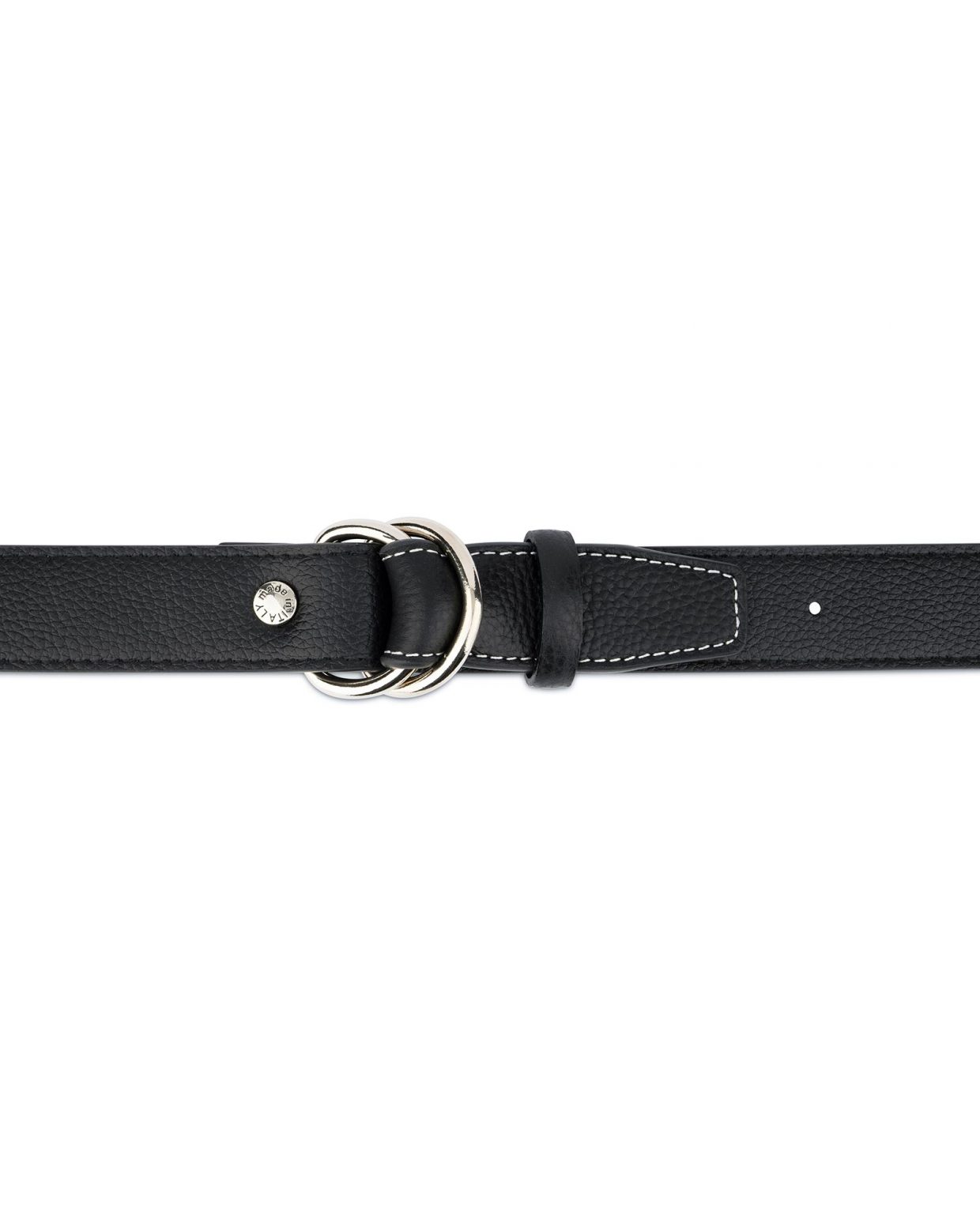 Buy Mens D Ring Belt - Black Leather - LeatherBeltsOnline.com
