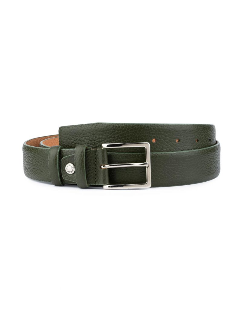 Buy Men's Forest Green Leather Belt - LeatherBeltsOnline.com