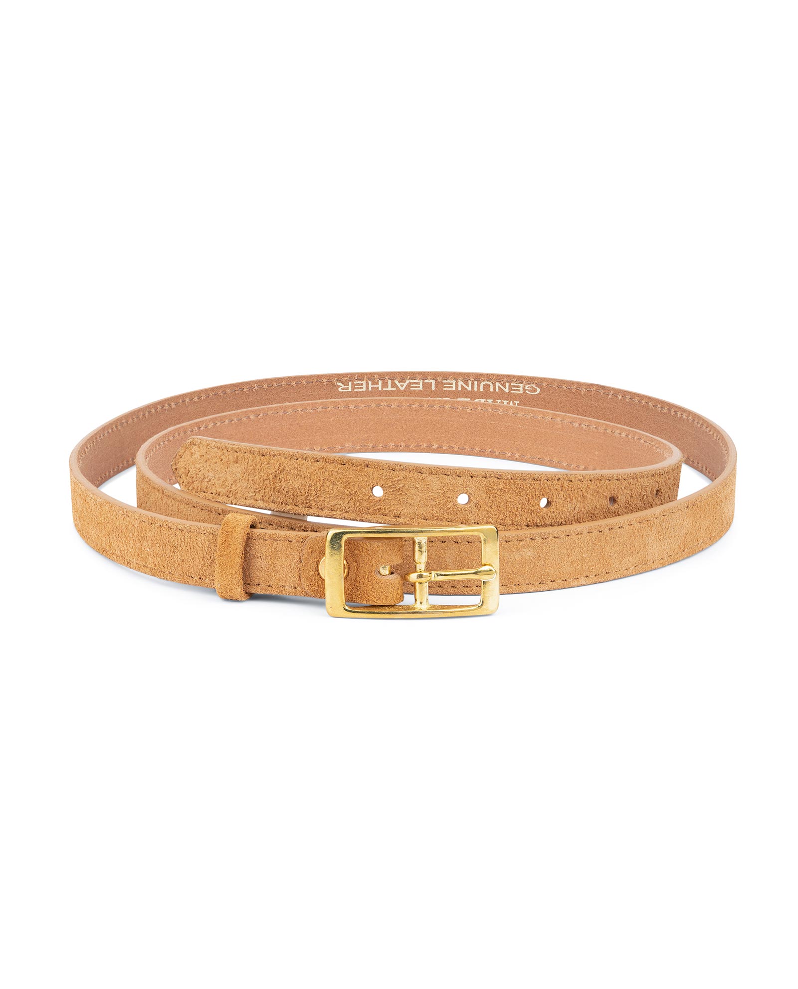 Thin Leather Belt, Camel