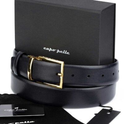 Best Gifts For Men Blue Belt With Gold Buckle