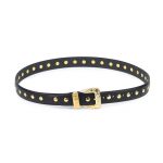 Buy Black Gold Studded Belt | Full Grain Leather | Capo Pelle display picture 1