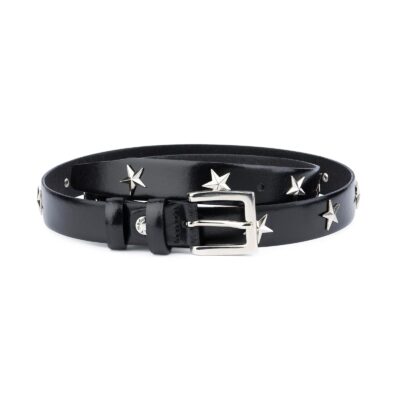Black Studded Belt With Stars 1