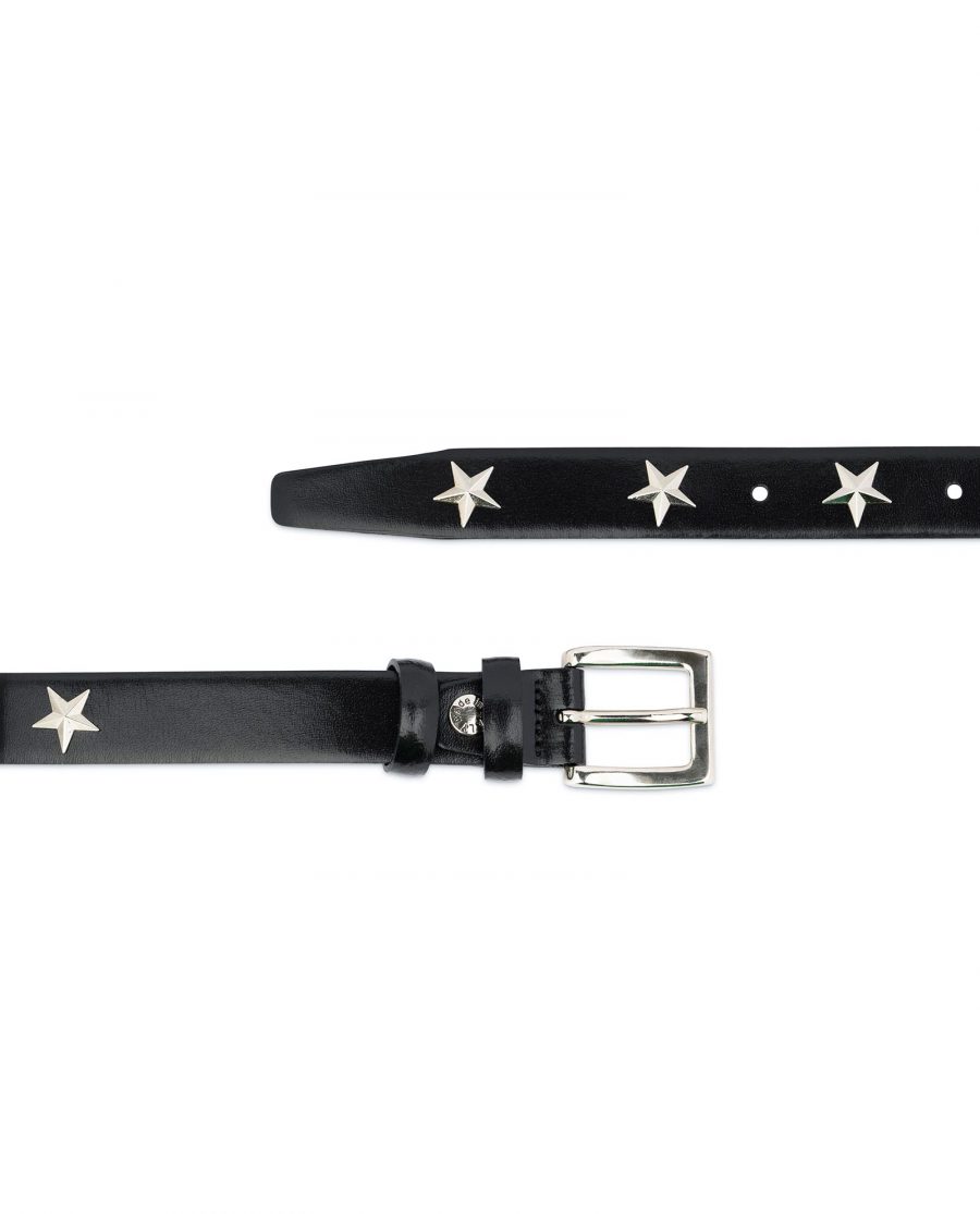 Black Studded Belt With Stars 2