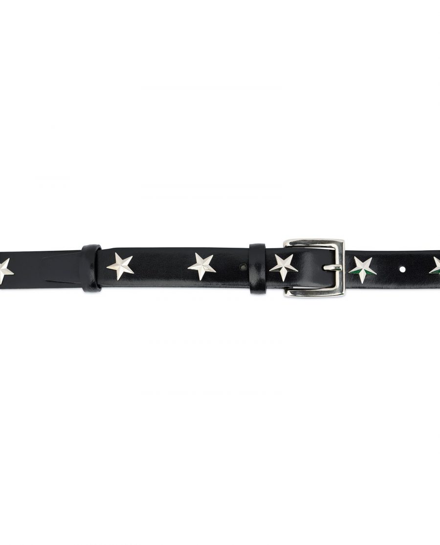 Black Studded Belt With Stars 3