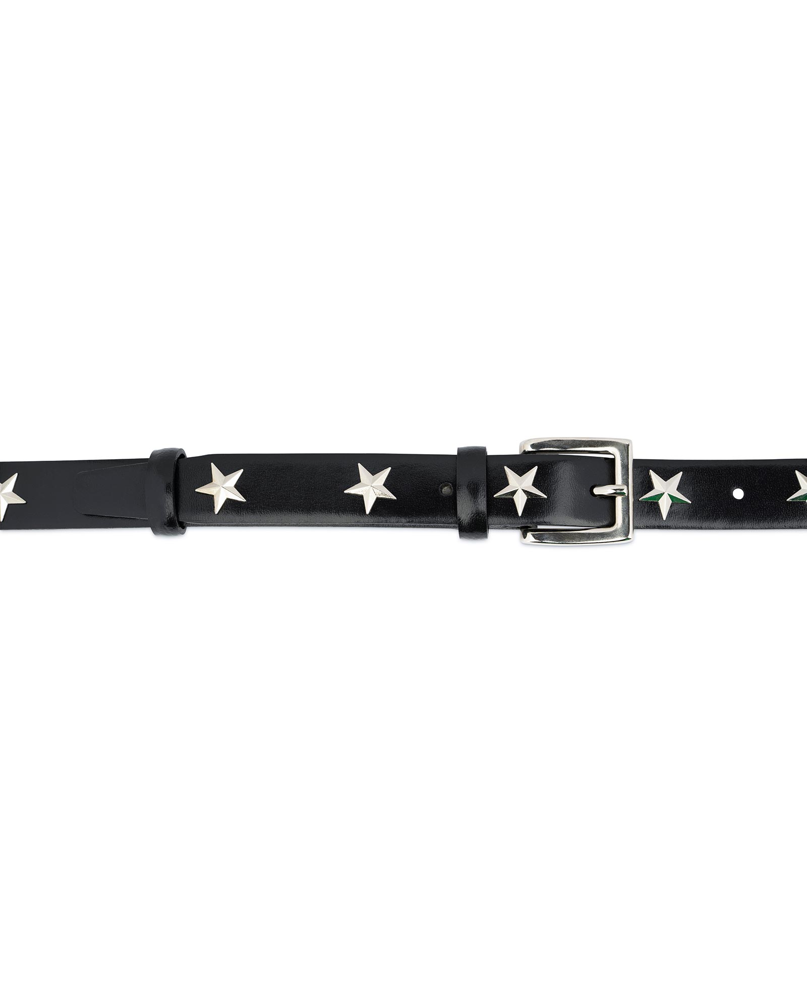 Buy Black Studded Belt With Stars | LeatherBeltsOnline.com