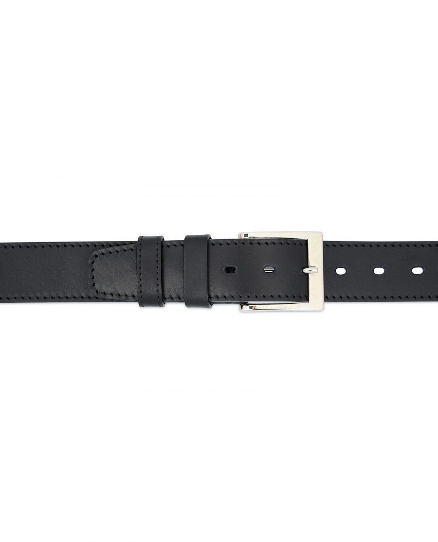 Black Thick Belt Full Grain Leather 40 Mm 3