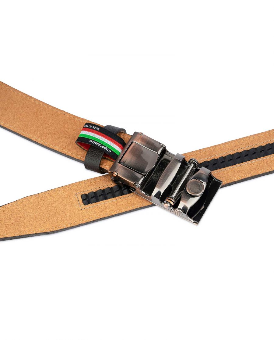 Brown Mens Click Belt With Copper Buckle 4