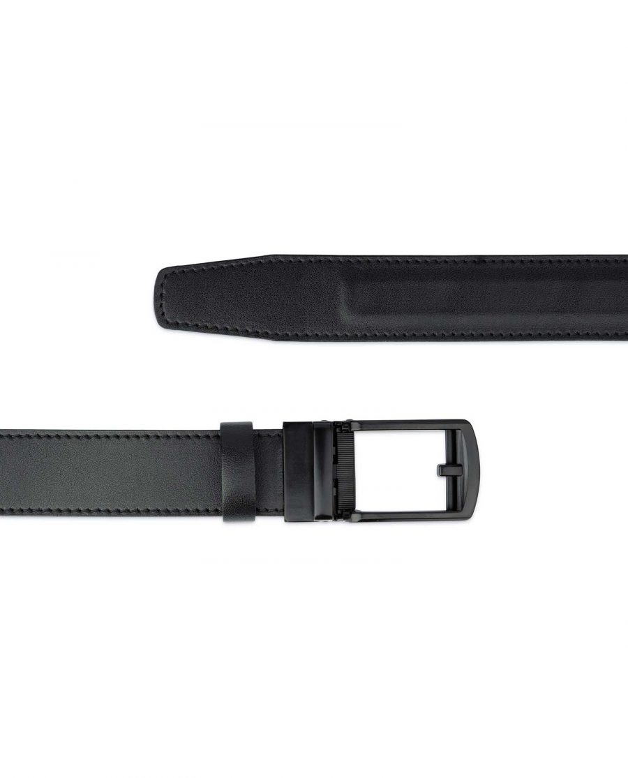 Buy Mens Comfort Click Leather Belt | Black Buckle | LeatherBeltsOnline.com