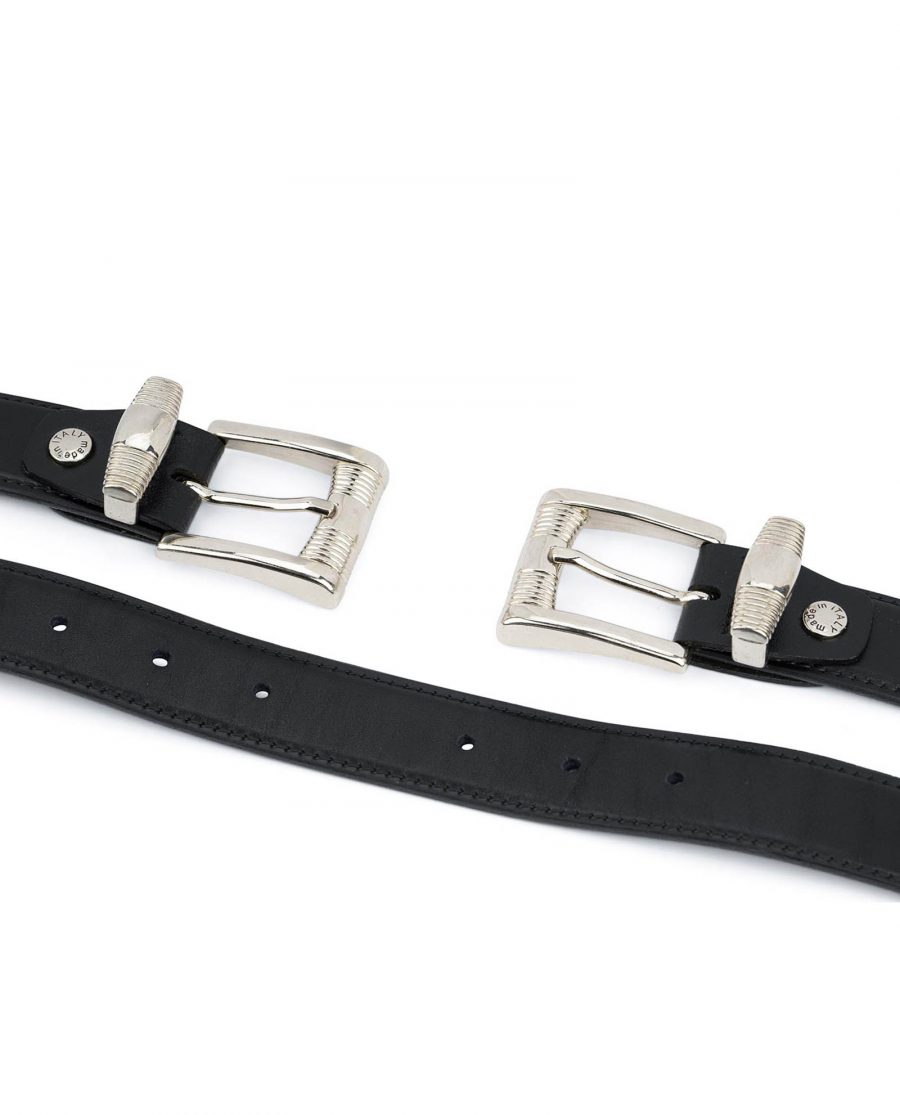 Double buckle belt Western belts for women Belt with two buckles Full grain Leather belt 8