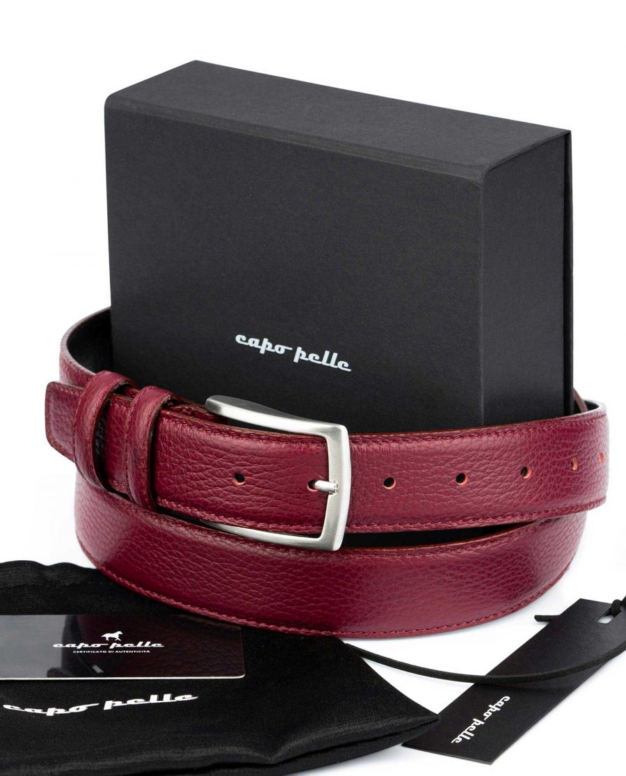 Great Gift Ideas For Men Burgundy Leather Belt