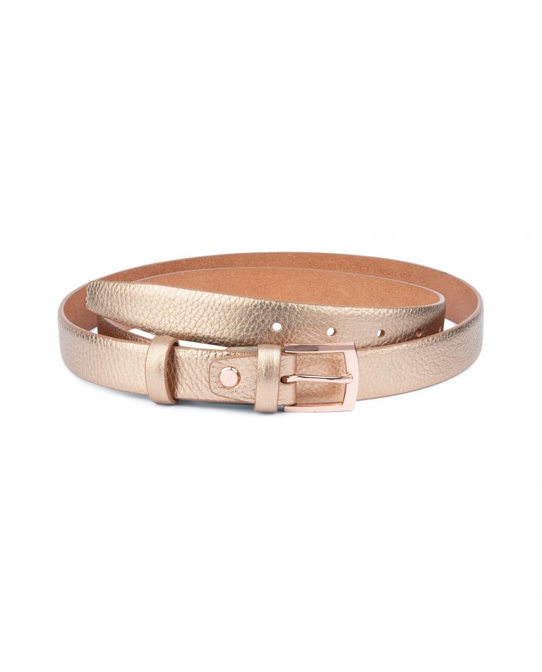 Buy Rose Gold Belt For Women 1 Inch Wide | Capo Pelle