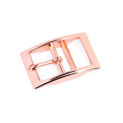 Rose Gold Center Bar Belt Buckle Dog Collars 25 mm